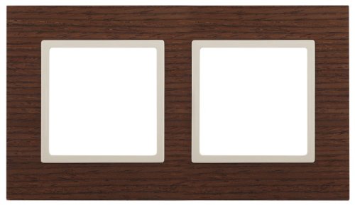 Рамка универсальная Эра Elegance 2-м. дерево дуб/слоновая кость фото Рамка универсальная Эра Elegance 2-м. дерево дуб/слоновая кость картинка